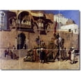 thumbnail image 1 of Ceramic Tile Mural-Edwin Weeks Village Painting 26. 48" w x 36" h using (12) 12 x 12 ceramic tiles, 1 of 3