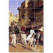 Ceramic Tile Mural-Edwin Weeks Village Painting 36. 17" w x 25.5" h using 24 4.25 x 4.25 ceramic tiles