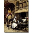 thumbnail image 1 of Ceramic Tile Mural-Edwin Weeks Village Painting 43. 18" w x 24" h using (12) 6 x 6 ceramic tiles, 1 of 3
