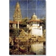 thumbnail image 1 of Ceramic Tile Mural-Edwin Weeks Village Painting 44. 32" w x 48" h using (24) 8 x 8 ceramic tiles, 1 of 3