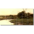 thumbnail image 1 of Ceramic Tile Mural-Emilio Sanchez-Perrier Landscapes Painting 192. 25.5" w x 12.75" h using (18) 4.25 x 4.25 ceramic tiles, 1 of 3