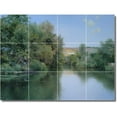 thumbnail image 1 of Ceramic Tile Mural-Emilio Sanchez-Perrier Waterfront Painting 161. 17" w x 12.75" h using (12) 4.25 x 4.25 ceramic tiles, 1 of 3