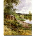 thumbnail image 1 of Ceramic Tile Mural-Emilio Sanchez-Perrier Waterfront Painting 162. 48" w x 60" h using (20) 12 x 12 ceramic tiles, 1 of 3