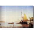 thumbnail image 1 of Ceramic Tile Mural-Felix Ziem Ships Floor Tile Mural 15. 36" w x 24" h using (24) 6 x 6 ceramic tiles, 1 of 3
