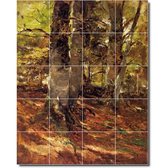 Ceramic Tile Mural-Frank Duveneck Landscapes Painting 195. 17" w x 21.25" h using (20) 4.25 x 4.25 ceramic tiles