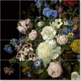 thumbnail image 1 of Ceramic Tile Mural-Franz Xaver Petter Flowers Tile Mural Home Remodel. 60" w x 48" h using (20) 12 x 12 ceramic tiles, 1 of 3