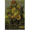 thumbnail image 1 of Ceramic Tile Mural-Franz Xaver Petter Flowers Tile Mural Interior Design Decor. 17" w x 25.5" h using (24) 4.25 x 4.25 ceramic tiles, 1 of 3