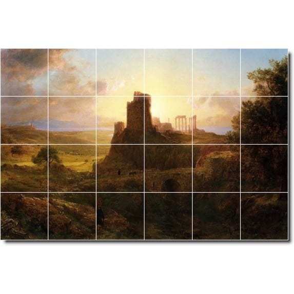 Ceramic Tile Mural-Frederic Church Historical 28. 36" w x 24" h using (24) 6 x 6 ceramic tiles