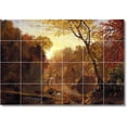 thumbnail image 1 of Ceramic Tile Mural-Frederic Church Landscapes Painting 199. 72" w x 48" h using (24) 12 x 12 ceramic tiles, 1 of 3