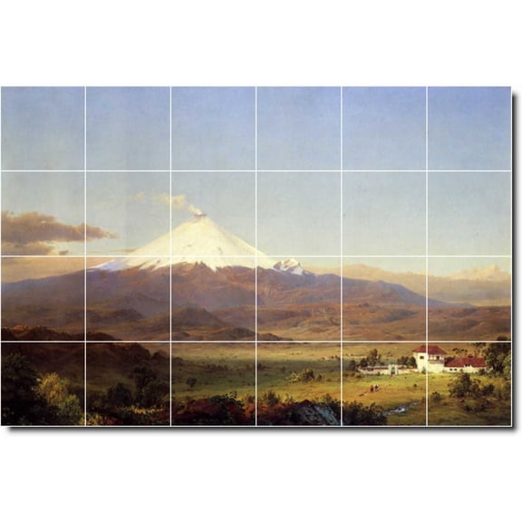 Ceramic Tile Mural-Frederic Church Landscapes Painting 203. 72" w x 48" h using (24) 12 x 12 ceramic tiles