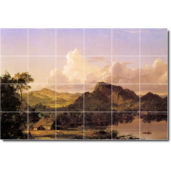 Ceramic Tile Mural-Frederic Church Landscapes Painting 208. 48" w x 32" h using (24) 8 x 8 ceramic tiles
