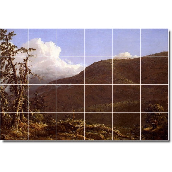 Ceramic Tile Mural-Frederic Church Landscapes Painting 222. 72" w x 48" h using (24) 12 x 12 ceramic tiles