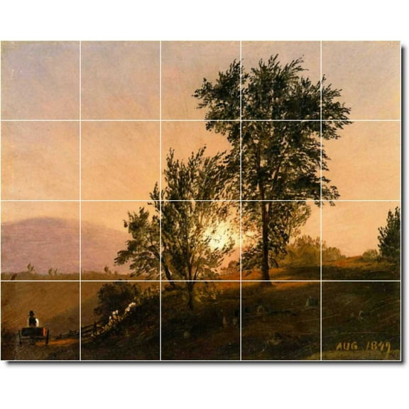 Ceramic Tile Mural-Frederic Church Landscapes Painting 223. 30" w x 24" h using (20) 6 x 6 ceramic tiles