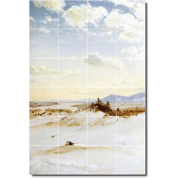 Ceramic Tile Mural-Frederic Church Landscapes Painting 253. 48" w x 72" h using (24) 12 x 12 ceramic tiles
