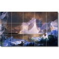 thumbnail image 1 of Ceramic Tile Mural-Frederic Church Waterfront Painting 183. 30" w x 18" h using (15) 6 x 6 ceramic tiles, 1 of 3
