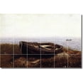 thumbnail image 1 of Ceramic Tile Mural-Frederic Church Waterfront Painting 184. 72" w x 48" h using (24) 12 x 12 ceramic tiles, 1 of 3