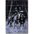 thumbnail image 1 of Ceramic Tile Mural-Frederic Remington Indians Shower Tile Mural 27. 17" w x 25.5" h using (24) 4.25 x 4.25 ceramic tiles, 1 of 3