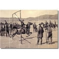 thumbnail image 1 of Ceramic Tile Mural-Frederic Remington Western Bathroom Tile Mural 4. 48" w x 32" h using (24) 8 x 8 ceramic tiles, 1 of 3