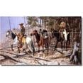 thumbnail image 1 of Ceramic Tile Mural-Frederic Remington Western Bathroom Tile Mural 6. 21.25" w x 12.75" h using (15) 4.25 x 4.25 ceramic tiles, 1 of 3