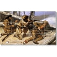 thumbnail image 1 of Ceramic Tile Mural-Frederic Remington Western Kitchen Tile Mural 16. 30" w x 18" h using (15) 6 x 6 ceramic tiles, 1 of 3