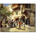 thumbnail image 1 of Ceramic Tile Mural-Frederick Bridgman Horses Floor Tile Mural 9. 48" w x 32" h using (24) 8 x 8 ceramic tiles, 1 of 3