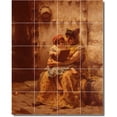 thumbnail image 1 of Ceramic Tile Mural-Frederick Bridgman Nudes Kitchen Tile Mural 25. 21.25" w x 12.75" h using (15) 4.25 x 4.25 ceramic tiles, 1 of 3