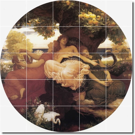 Ceramic Tile Mural-Frederick Leighton Mythology Painting 55. 40" w x 40" h using (25) 8 x 8 ceramic tiles