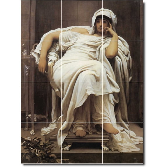 Ceramic Tile Mural-Frederick Leighton Women Painting 93. 24" w x 32" h using (12) 8 x 8 ceramic tiles