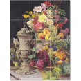 thumbnail image 1 of Ceramic Tile Mural-Georg Waldmuller Ferdinand Flowers Painting 58. 24" w x 32" h using (12) 8 x 8 ceramic tiles, 1 of 3