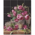 thumbnail image 1 of Ceramic Tile Mural-Georg Waldmuller Ferdinand Flowers Tile Mural Residential Remodel. 24" w x 30" h using (20) 6 x 6 ceramic tiles, 1 of 3