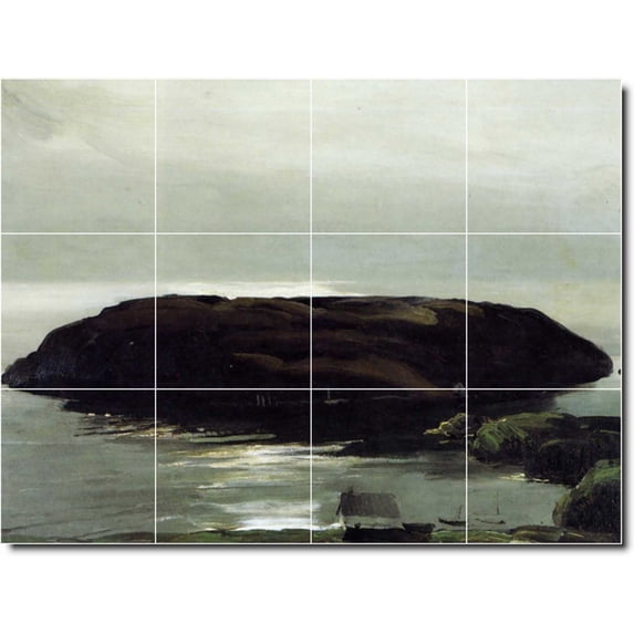 Ceramic Tile Mural-George Bellows Waterfront Painting 188. 24" w x 18" h using (12) 6 x 6 ceramic tiles