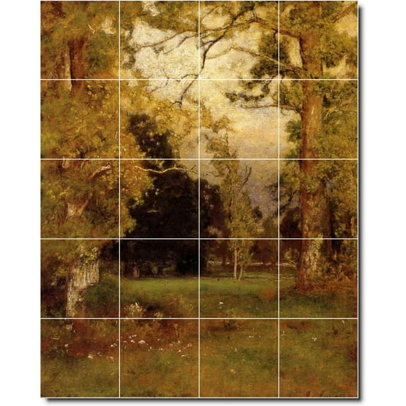 Ceramic Tile Mural-George Inness Country Painting 151. 17" w x 21.25" h using (20) 4.25 x 4.25 ceramic tiles