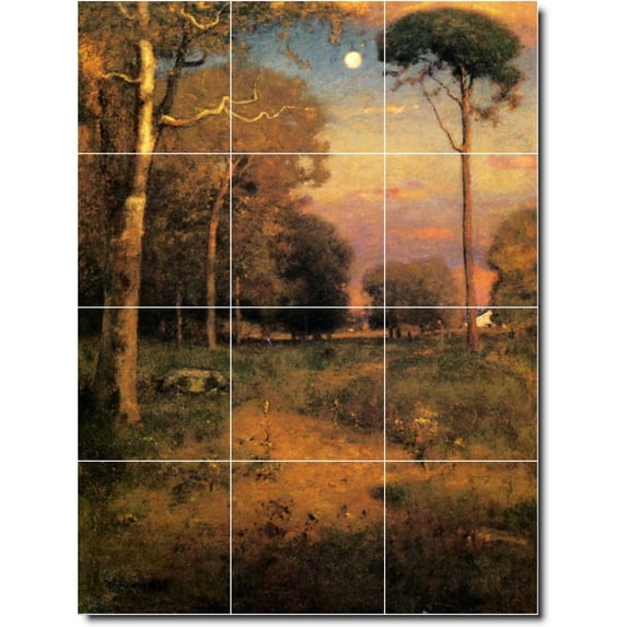 Ceramic Tile Mural-George Inness Landscapes Painting 257. 24" w x 32" h using (12) 8 x 8 ceramic tiles