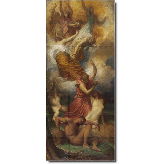 Ceramic Tile Mural-George Watts Mythology 8. 24" w x 56" h using (21) 8 x 8 ceramic tiles