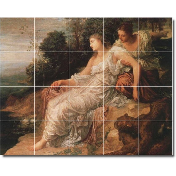 Ceramic Tile Mural-George Watts Women Painting 99. 40" w x 32" h using (20) 8 x 8 ceramic tiles