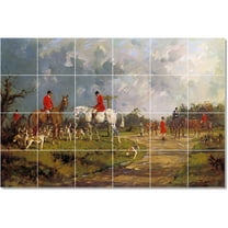 Ceramic Tile Mural-George Wright Horse Tile Mural Modern Art. 25.5" w x 17" h using (24) 4.25 x 4.25 ceramic tiles