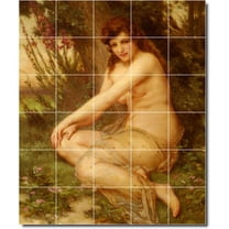 Ceramic Tile Mural-Guillaume Seignac Nudes Bathroom Tile Mural 13. 21.25" w x 25.5" h using (30) 4.25 x 4.25 ceramic tiles
