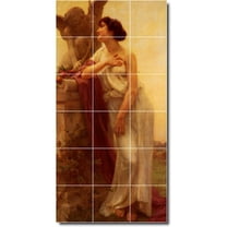 Ceramic Tile Mural-Guillaume Seignac Women Painting 108. 12.75" w x 25.5" h using (18) 4.25 x 4.25 ceramic tiles