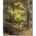 thumbnail image 1 of Ceramic Tile Mural-Gustave Courbet Country Painting 157. 40" w x 48" h using (30) 8 x 8 ceramic tiles, 1 of 3