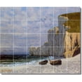 thumbnail image 1 of Ceramic Tile Mural-Gustave Courbet Waterfront Painting 213. 36" w x 30" h using (30) 6 x 6 ceramic tiles, 1 of 3