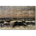 thumbnail image 1 of Ceramic Tile Mural-Gustave Courbet Waterfront Painting 216. 72" w x 48" h using (24) 12 x 12 ceramic tiles, 1 of 3