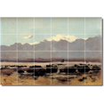 thumbnail image 1 of Ceramic Tile Mural-Gustave Courbet Waterfront Painting 218. 48" w x 32" h using (24) 8 x 8 ceramic tiles, 1 of 3