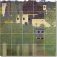 thumbnail image 1 of Ceramic Tile Mural-Gustave Klimt Village Painting 67. 40" w x 40" h using (25) 8 x 8 ceramic tiles, 1 of 3