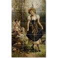 thumbnail image 1 of Ceramic Tile Mural-Hans Zatzka Angels Tile Mural Modern House Design. 24" w x 40" h using (15) 8 x 8 ceramic tiles, 1 of 3