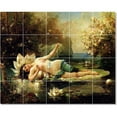 thumbnail image 1 of Ceramic Tile Mural-Hans Zatzka Mythology Tile Mural House Decorating Ideas. 40" w x 32" h using (20) 8 x 8 ceramic tiles, 1 of 3