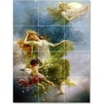 thumbnail image 1 of Ceramic Tile Mural-Hans Zatzka Mythology Tile Mural Traditional Remodel 12.75" w x 17" h using (12) 4.25 x 4.25 ceramic tiles, 1 of 3