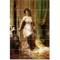 thumbnail image 1 of Ceramic Tile Mural-Hans Zatzka Women Painting 111. 32" w x 48" h using (24) 8 x 8 ceramic tiles, 1 of 3