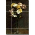 thumbnail image 1 of Ceramic Tile Mural-Henri Fantin-Latour Flowers Backsplash Tile Mural 7. 32" w x 48" h using (24) 8 x 8 ceramic tiles, 1 of 3