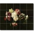 thumbnail image 1 of Ceramic Tile Mural-Henri Fantin-Latour Flowers Bathroom Tile Mural 24. 21.25" w x 17" h using (20) 4.25 x 4.25 ceramic tiles, 1 of 3