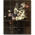 thumbnail image 1 of Ceramic Tile Mural-Henri Fantin-Latour Flowers Custom Tile Mural 21. 24" w x 30" h using (20) 6 x 6 ceramic tiles, 1 of 3